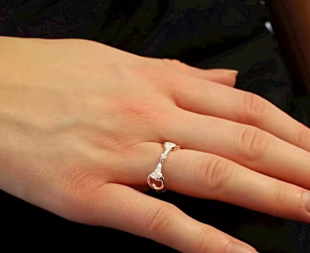 Sterling Silver and Rose Gold Bit Ring